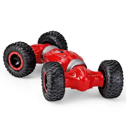 Радиоуправляемый автомобиль 4WD грузовик масштаб двухсторонний 2,4G трансформация вездеход скалолазание автомобили Дистанционное управление автомобиль игрушка - Цвет: Красный