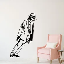 Cross Border Горячая Майкл Джексон фигура силуэт спальня наклейки Экологически чистые съемные 4146