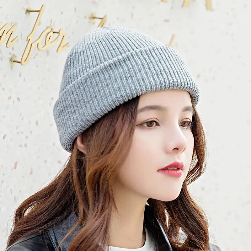 COKK, осенне-зимние шапки для мужчин и женщин, Skullies Beanies, вязаная шапка, шерстяная шапка, мужские шапки для девочек, шапки для мальчиков - Цвет: Gray