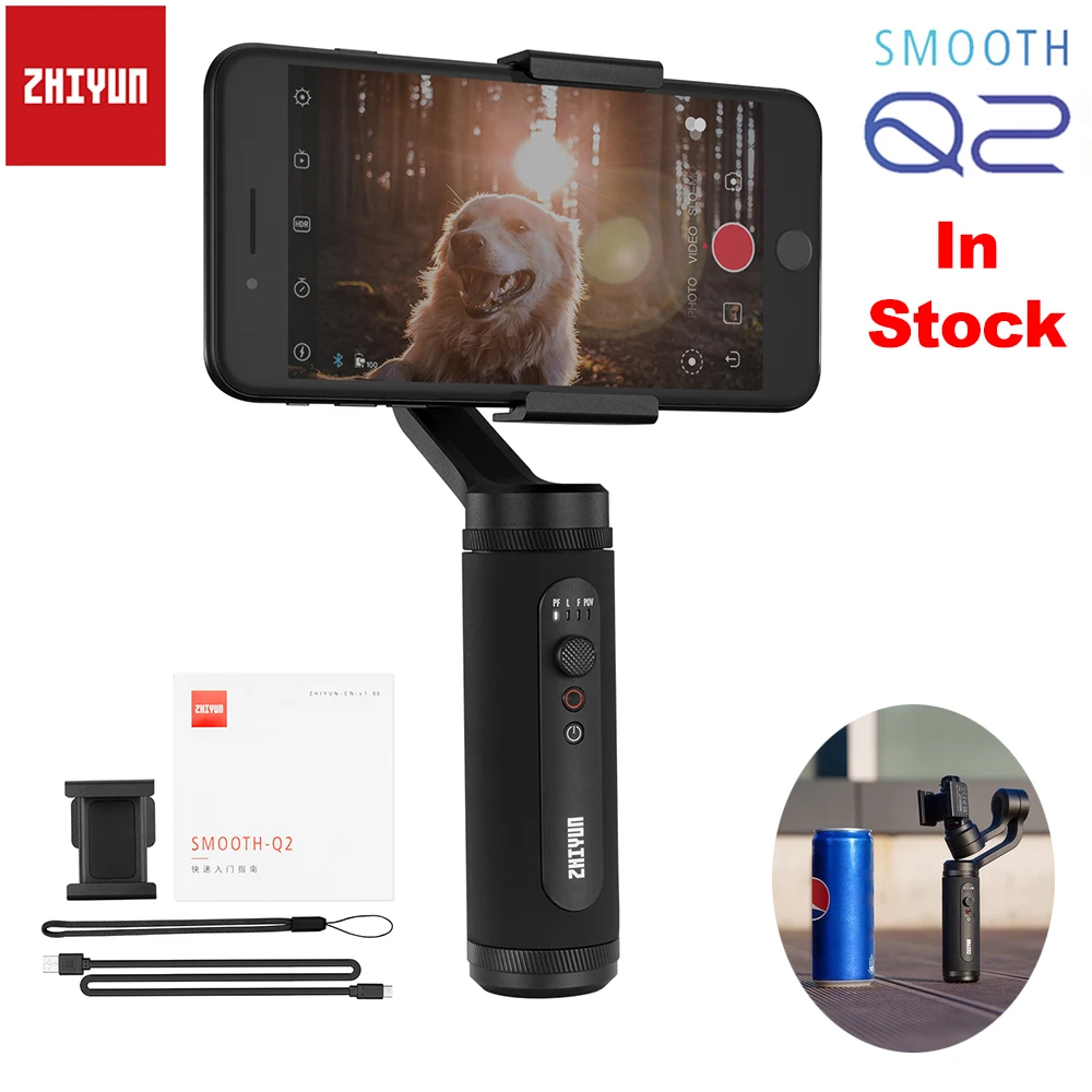 

Zhiyun Smooth Q2 Small Pocket Size 3-Axis Smartphone Handheld Gimbal for iPhone Samsung Huawei Xiaomi VS DJI Osom Mobile 3 Feiyu
