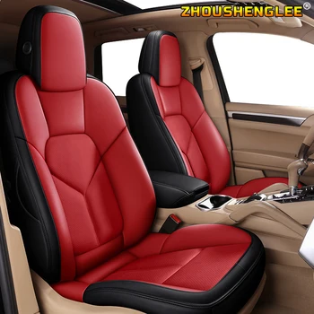

ZHOUSHENGLEE Custom Leather car seat cover For VW UP! Golf Polo Caravelle Multivan Sharan Passat Variant T-ROC T-Cross car seat
