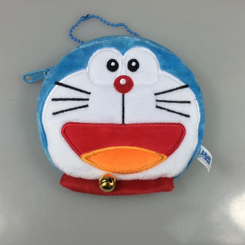 14 см Kawaii Doraemon плюшевый игрушечный кошелек аниме робот кошка хлопок набивная сумка с животными рождественский подарок, подарок на день рождения для детей - Цвет: Doraemon 7