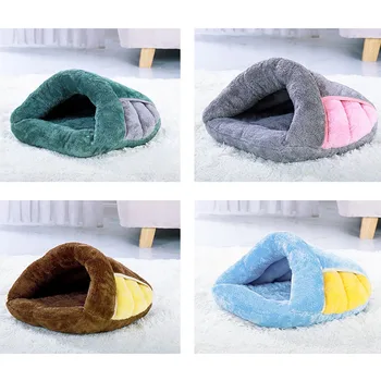

Hot Sale Pet Cat Dog House dog bed Kennel Puppy Cave Sleeping Bed So Soft Mat Pad Warm лежанка для собак #GH