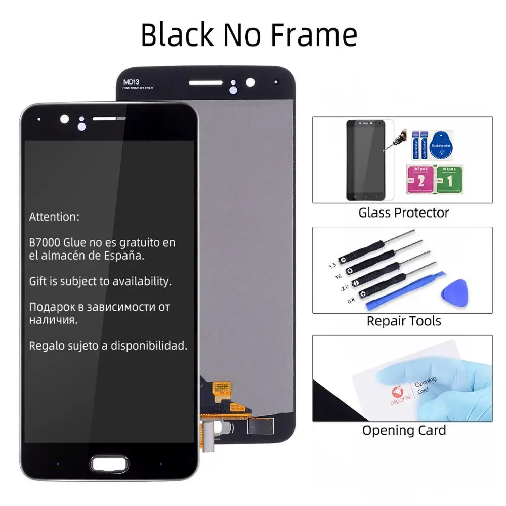 5.5" AMOLED ЖК-дисплей для Oneplus 5 Дисплей Сенсорный экран с заменой рамка для OnePlus 5 Дисплей A5000 One Plus 5 ЖК-дисплей - Цвет: No Frame Black