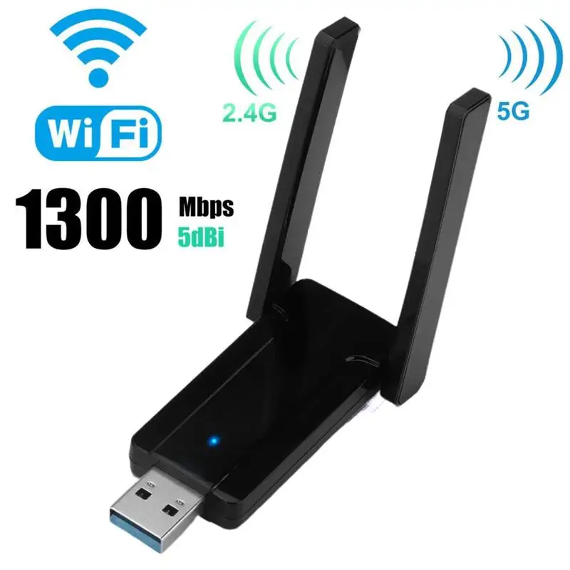 Профессиональный AC1300M 2 4 + 5 8G двухдиапазонный Wi-Fi адаптер приемник сигнала