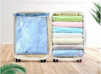 

Hand Rolling Compression Vacuum Bag Folding Border Compressed Space Saving Plastic Clothes Storage Bag Home Sealing Bags
