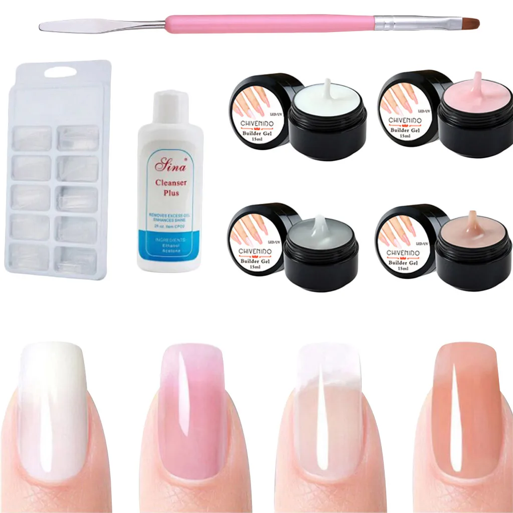 7 набор гелей для наращивания ногтей, Гель-лак, полигель для ногтей, УФ-клей для наращивания кристаллов, широкий клей для ногтевой фототерапии, твердый клей для наращивания X#4