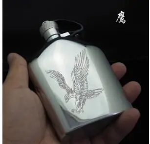 150ml Высококачественная портативная открытая нержавеющая сталь 3 два маленьких кувшина металлические бутылки для ликера три два - Цвет: 150ml
