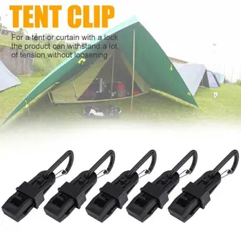

5 Pcs Outdoor Camping Multi-purpose Clip Canopy Clip Camping Clips Rope Plastic Keychain Outdoor Wind V2X2