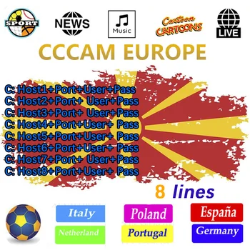 

Europe Cccam cline 8lines Server with 1/2 year For Portugal Germany Poland Spain ect support DVB-S2 IKS Satellite TV Receiver