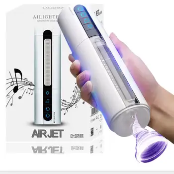 Men Masterbation Machine Electric Automatic Smart Voice Heating Vibrating Sucking Shocker Hands Free Blowjob Machine