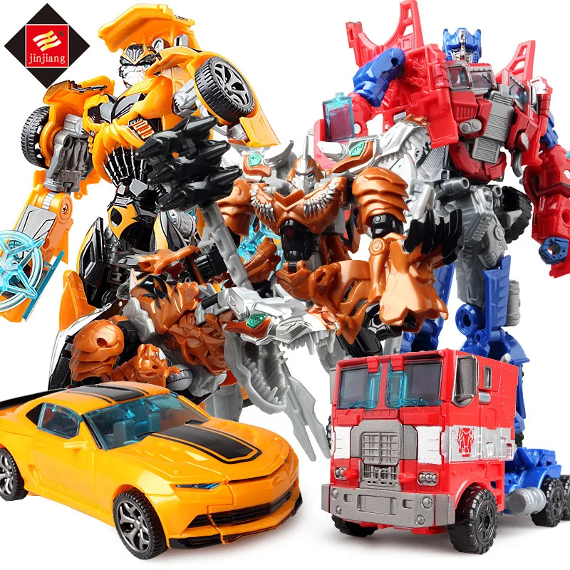 

JinJiang Transformation Toy Jingang 5 Hornets Giant Man Dinosaur Combination Robot Children Transformation Toy Model