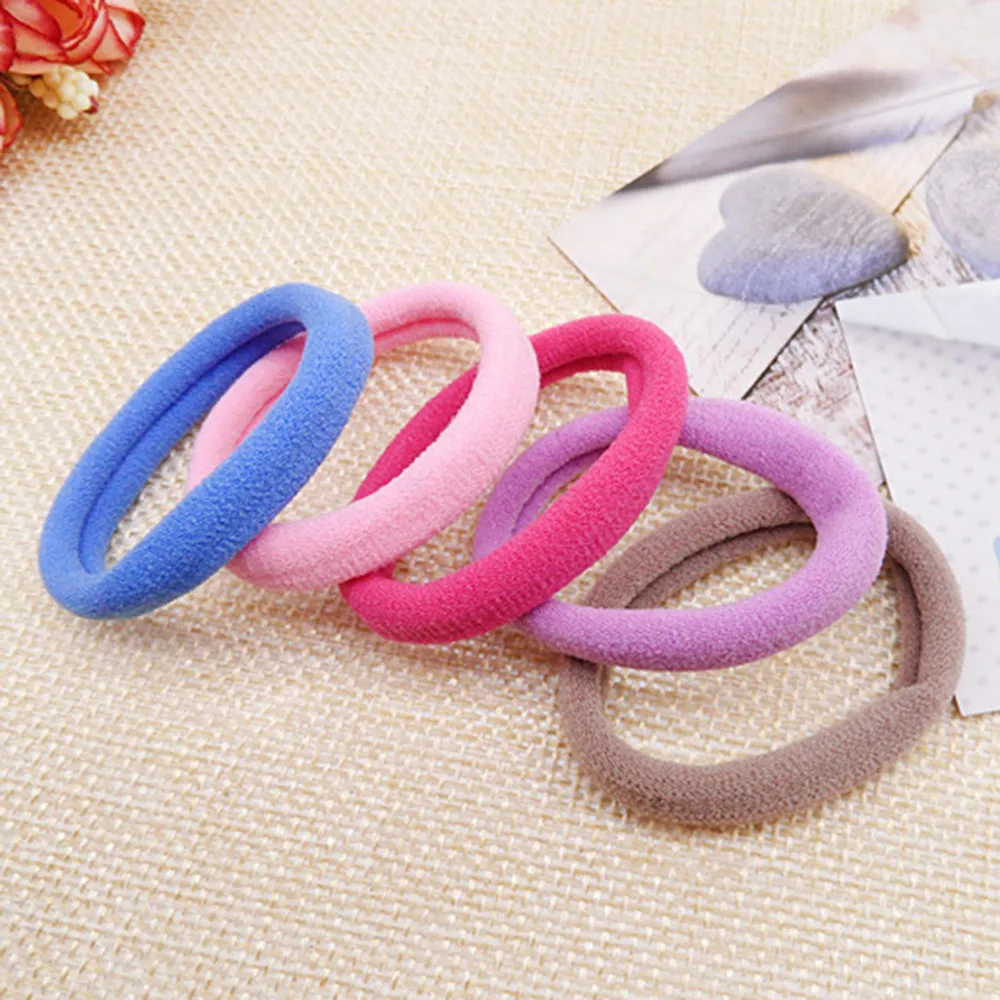 Hair Ties 50 Pcs Lowest Price Girl Elastic Hair Ties Band Rope Ponytail Bracelet Rubber String Hair Ties#40