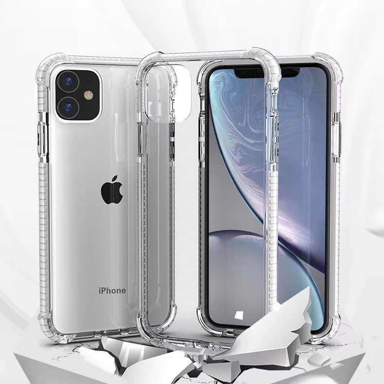

NEW 2019 Transparent Shockproof Phone Case For iPhone 11pro Max Simple Case For iPhone 11 11pro max Soft TPU Silicon Back Cover