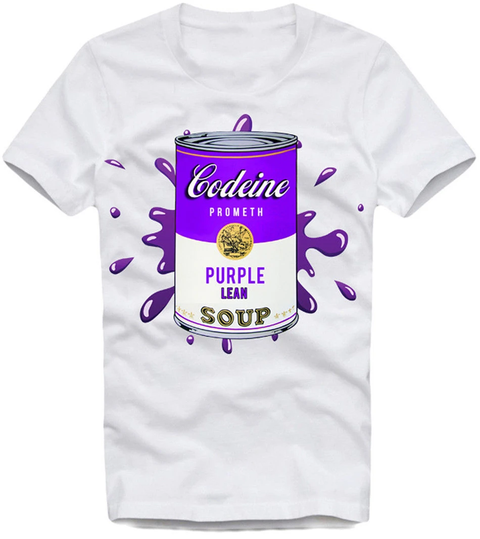 E1Syndicate футболка Фиолетовый Lean Codein Codeine Promethazine Lil Pump Uzi 3711 большого размера и цвета |