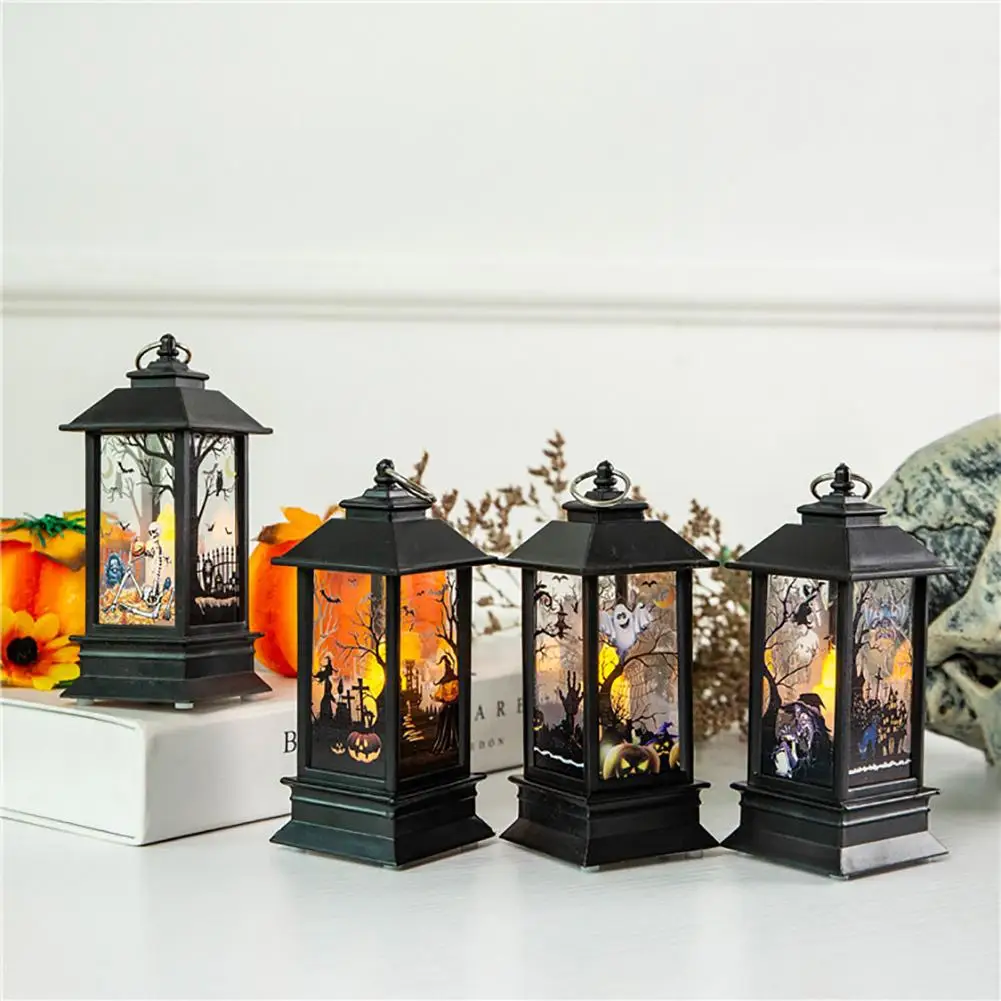 

New Arrival Cool Halloween Pumpkin Skeleton Witch Ghost Hand Candle LED Light Desktop Decor Lamp
