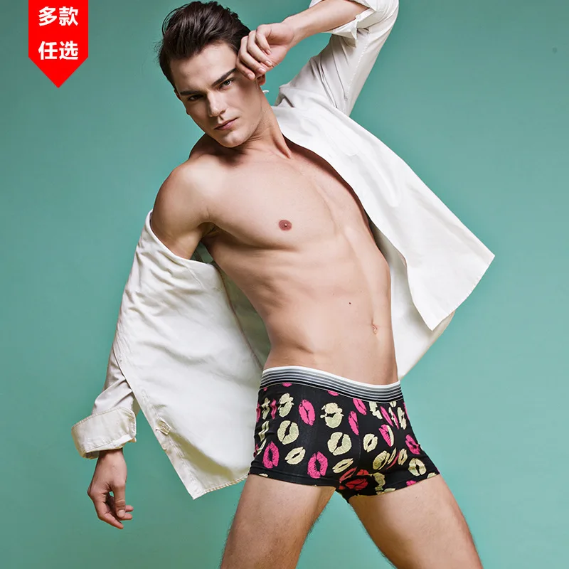 3/4/5Pcs Funny Men's Underwear Sexy Boxer Shorts Male Cute Cartoon Print Men's Underwear Boxer Shorts Breathable Soft Underwear hot mens underwear