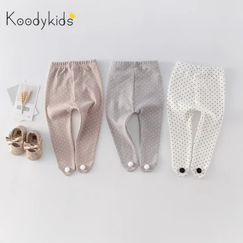 

Koodykids 2020 Baby Pants Spring Tights Autumn Baby Legging Dot Shaped Fashion Baby Girl Boy Leggings Socks Feet Pants Spring