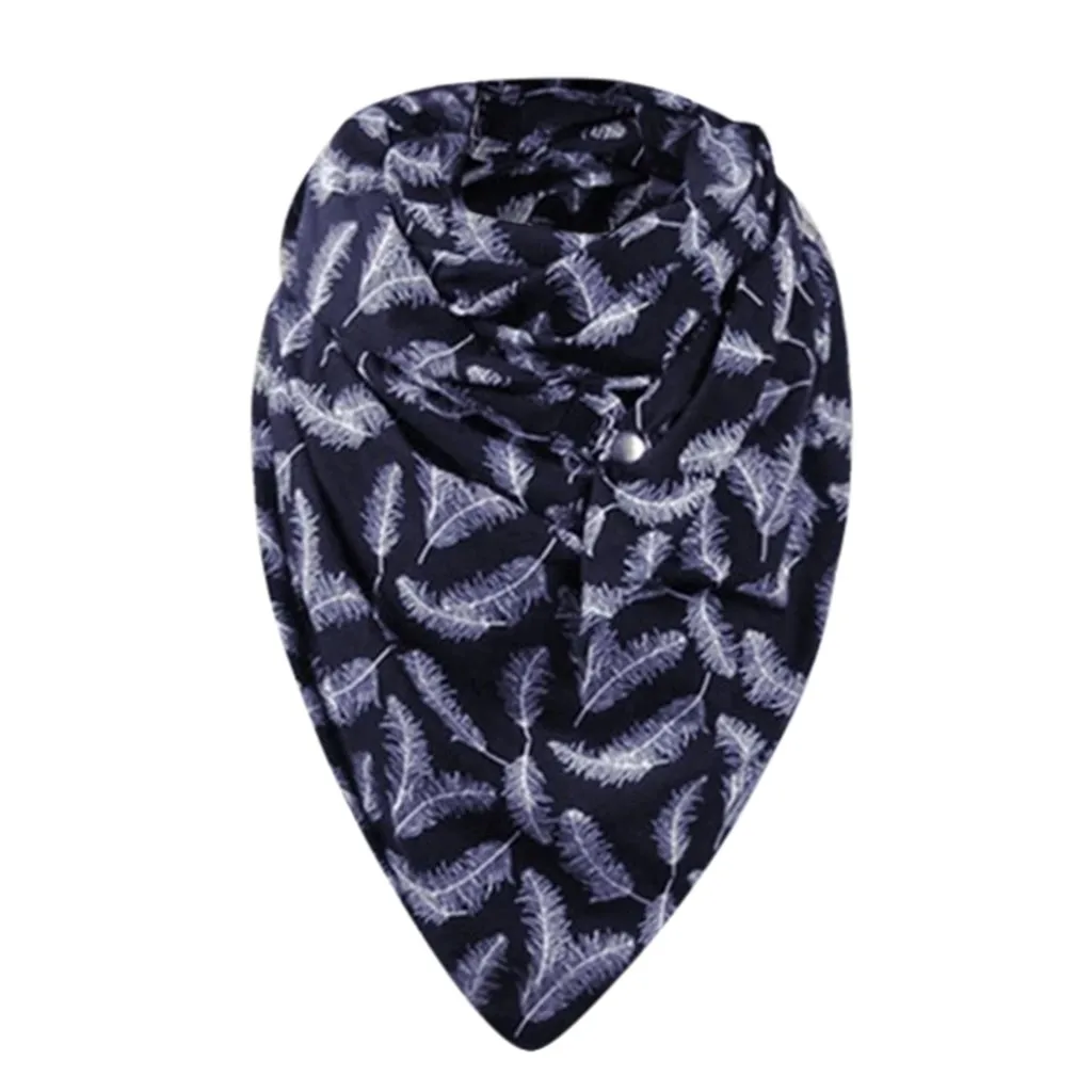 Женские шарфы из хлопка, малайзийский теплый шарф-тюрбан на пуговицах, модные однотонные шарфы в горошек, мягкие повседневные шарфы-шали