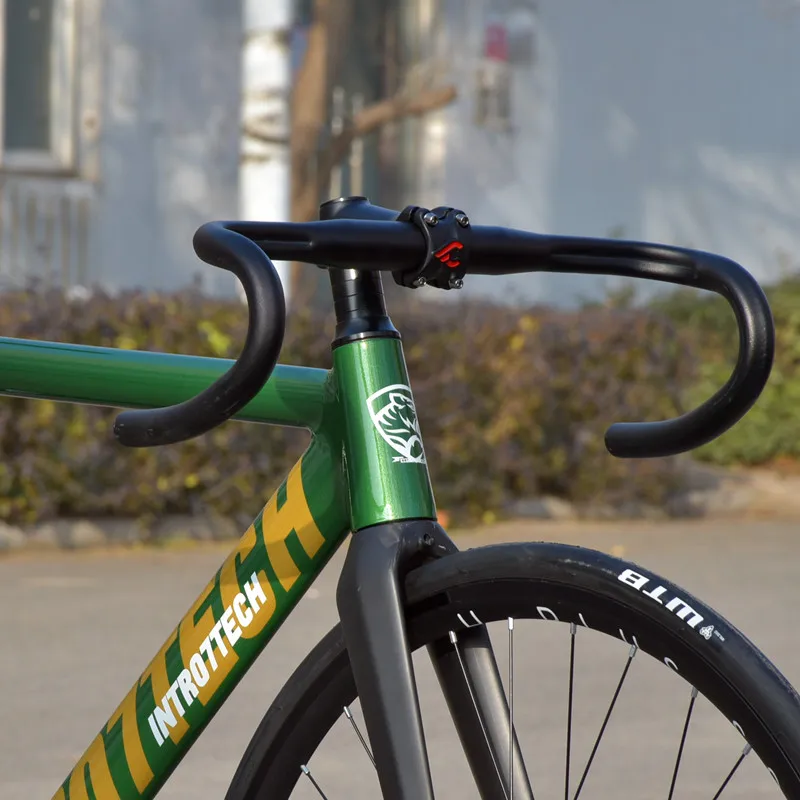 INTRO7 bici a ingranaggi fissi 51/53/55/57cm bicicletta a pista singola  velocità 700C telaio in lega di alluminio con forcella in fibra di carbonio  set di ruote AT25|Bicycle| - AliExpress