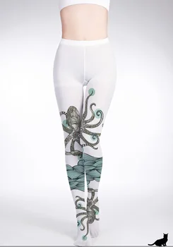

unique stockings Japanese Harajuku cosply style summer thin Tights flower High-quality octopus Silk stockings shaping leggin