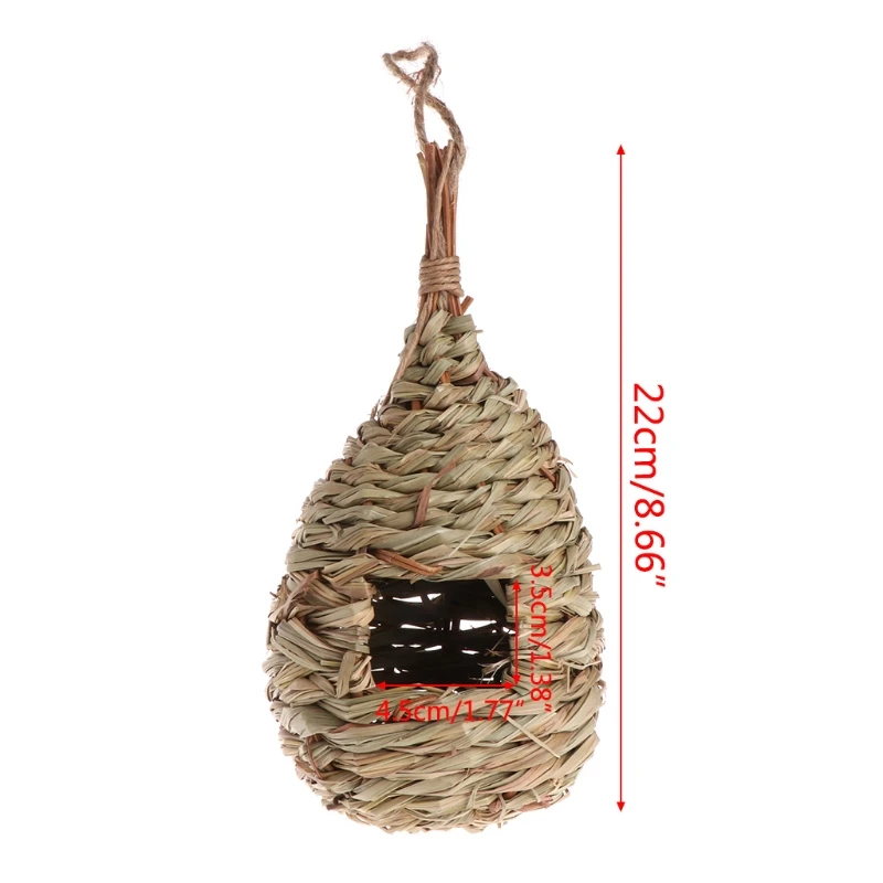 Птичье гнездо из натуральной травы клетка для яиц открытый декоративный Плетенный висячий попугай дом M4YD