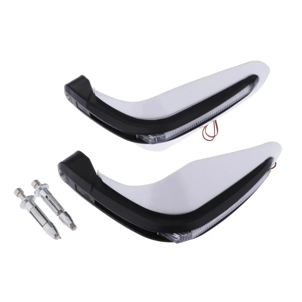 1 Pair Motorcycle Handlebar Hand Guards with LED Light Hand Guards Protectors for ATV Motocross Dirt Bike