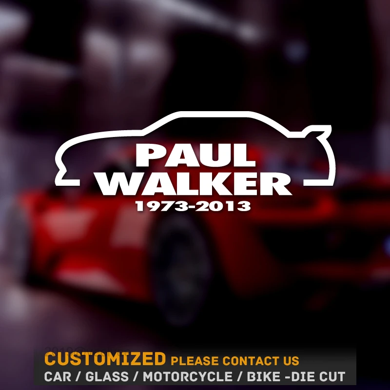 

Car Sticker and decals Vinyl Paul Walker Fast And Furious Fashion Reflective Sticker On Car Funny 3D car Stickers 17cm*6cm