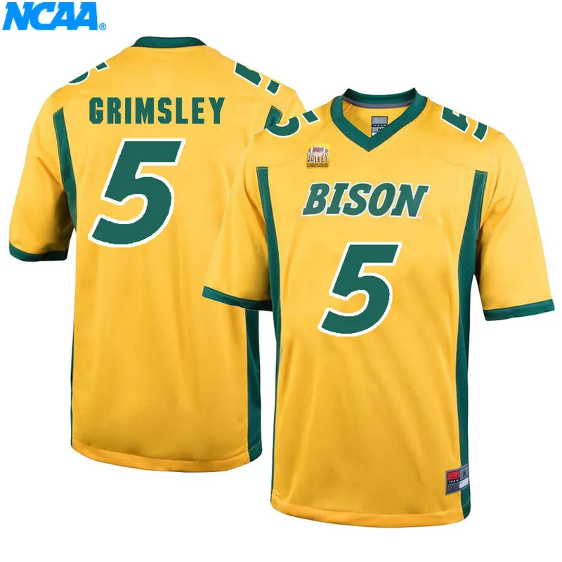 Новое поступление, высокое качество, NDSU Bonnet#46 NDSU Grimsley#5, футболка, спортивные майки, S-XXXL