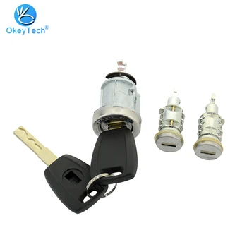 

OkeyTech for Fiat Ducato Set Ignition Car Door Rear Trunk Lock Barrel Cylinder Latch With 2 Keys SIP22 Blade for Locksmith Tools
