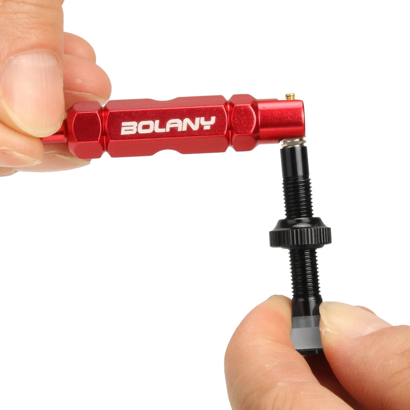 BOLANY Bicycle Tire Nozzle Wrench Multifunctional Valve Core Tool Double-head Portable Removal Disassembly Spanner Bike Repair bicycle valve core remover bicycle valve tool