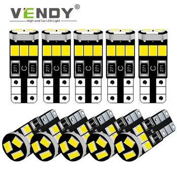 

10x W5W T10 LED Light Car Interior Lamp Bulb For mitsubishi lancer x 10 outlander xl asx pajero 4 sport bmw e46 e90 e91 e92 e39