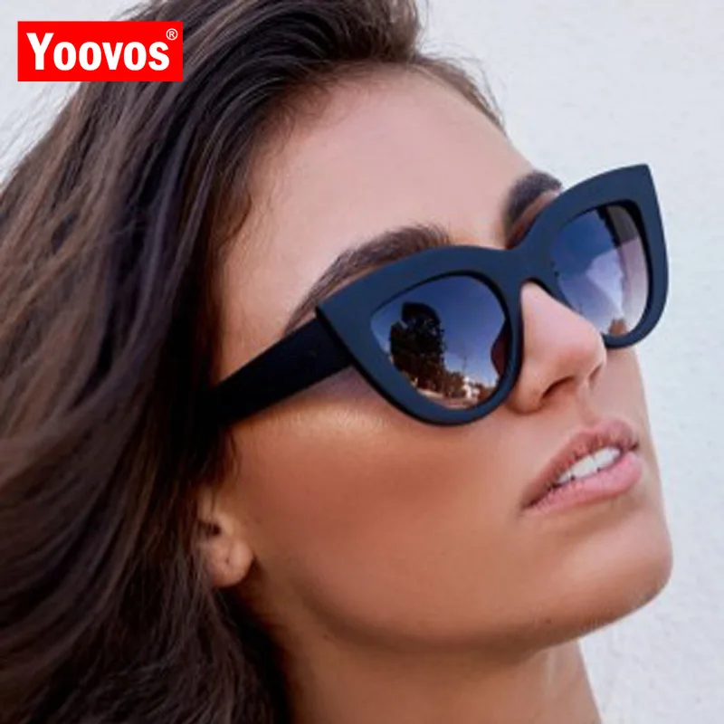 

Yoovos Cat Eye Sunglasses Women 2019 Brand Designer Mirror Lens Sun Glasses For Female Cateye Shopping Oculos De Sol UV400
