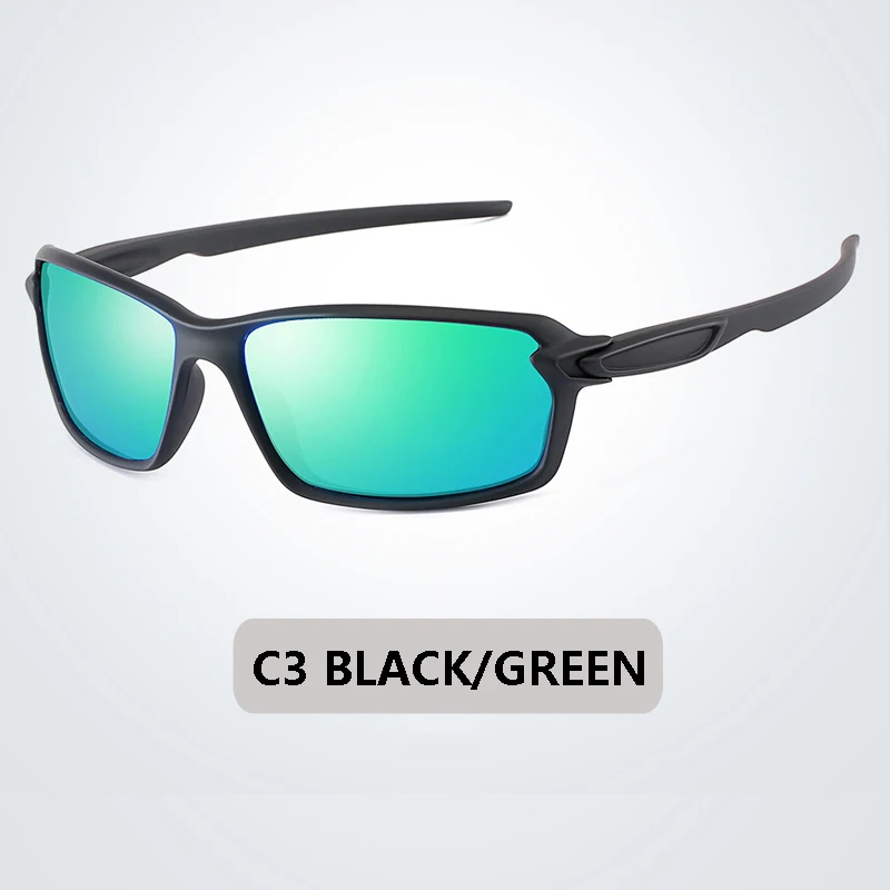 New Polarized Sunglasses For Men Brand Designer Sports Windproof Sun Glasses  Fashion Unisex Driving Fishing Black Frame Goggles