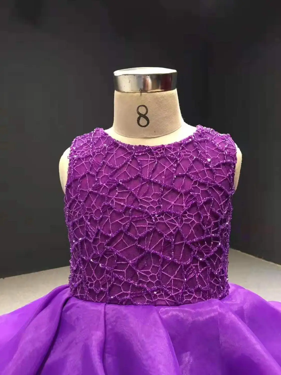 J66720, jancamber, фиолетовые платья с цветочным узором для девочек на свадьбу, с круглым вырезом, без рукавов, на шнуровке, бальное платье для детей, бальное платье для девочки