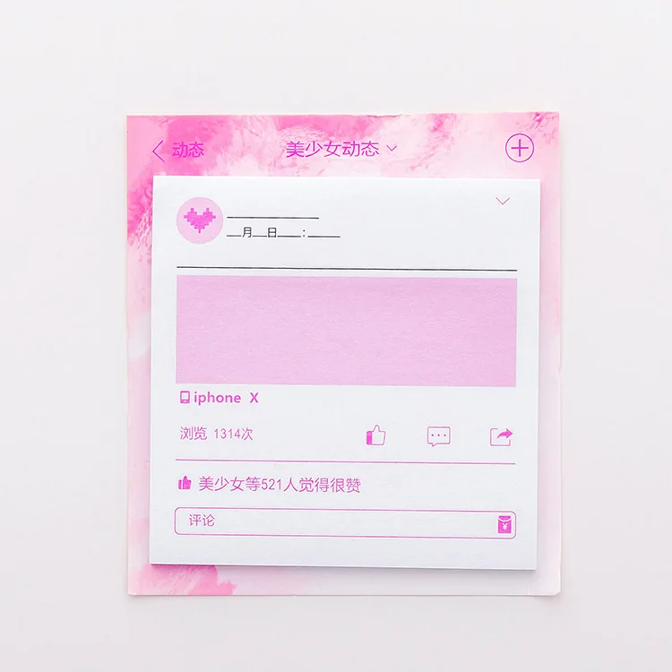 girl1pc Kawaii Липкие заметки розовый милый мультфильм Memopad To Do List креативный N Times блокнот бумажные листы офисные школьные канцелярские принадлежности Декор - Цвет: girl1pc
