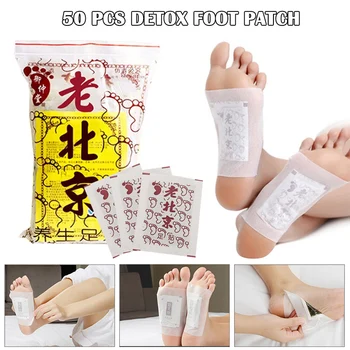 

50 Pcs Detox Foot Patches Remove Toxin Help Sleep Foot Patch Body Relax Swelling Ginger Chinese Herbal Adhesive Pads