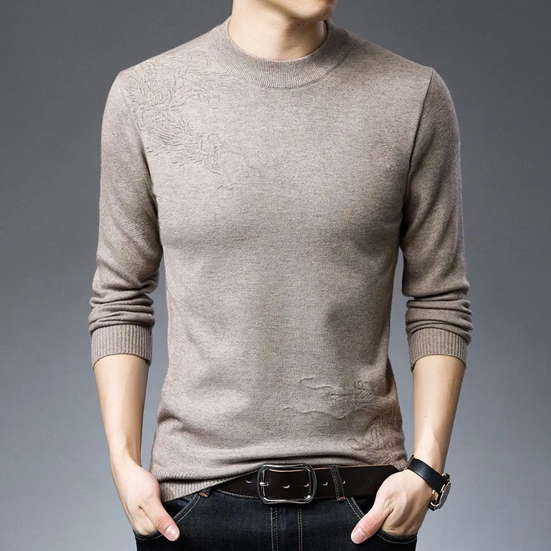 Большой размер мужской одежды плюс удобрения для увеличения свитер мужской свободного размера плюс тонкая линия вязаный свитер Толстый Пуловер