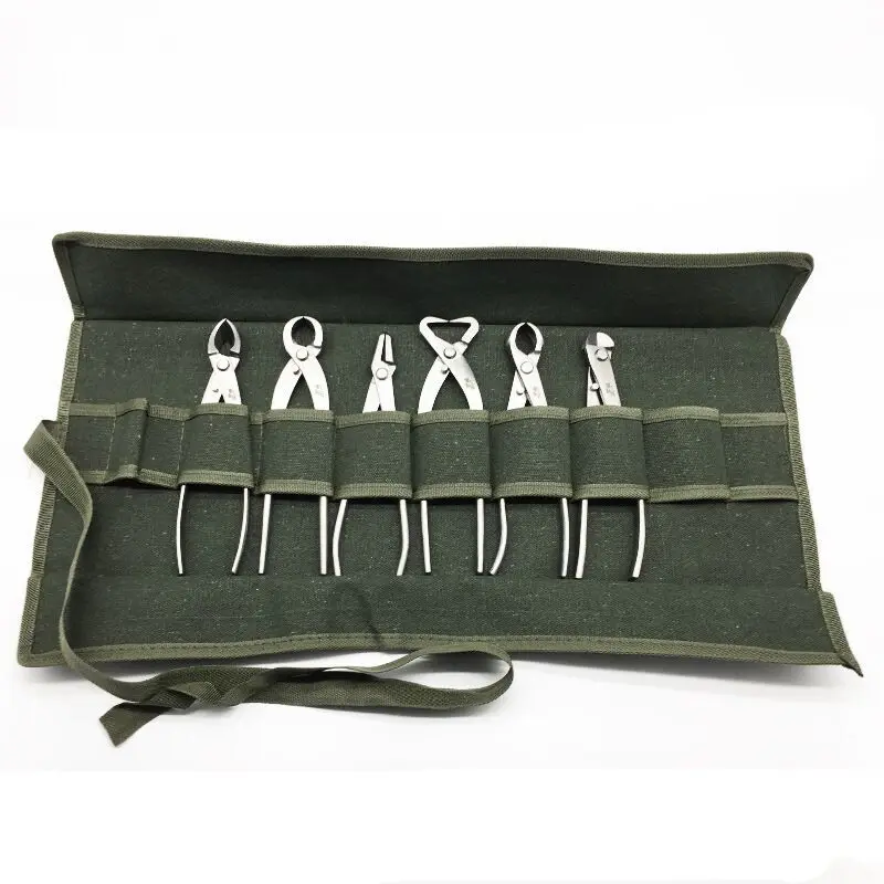 Портативная армейская зеленая посылка для хранения бонсай, рулонная сумка, инструмент для ремонта сада, плоскогубцы, ножницы, холщовые инструменты, сумка для хранения