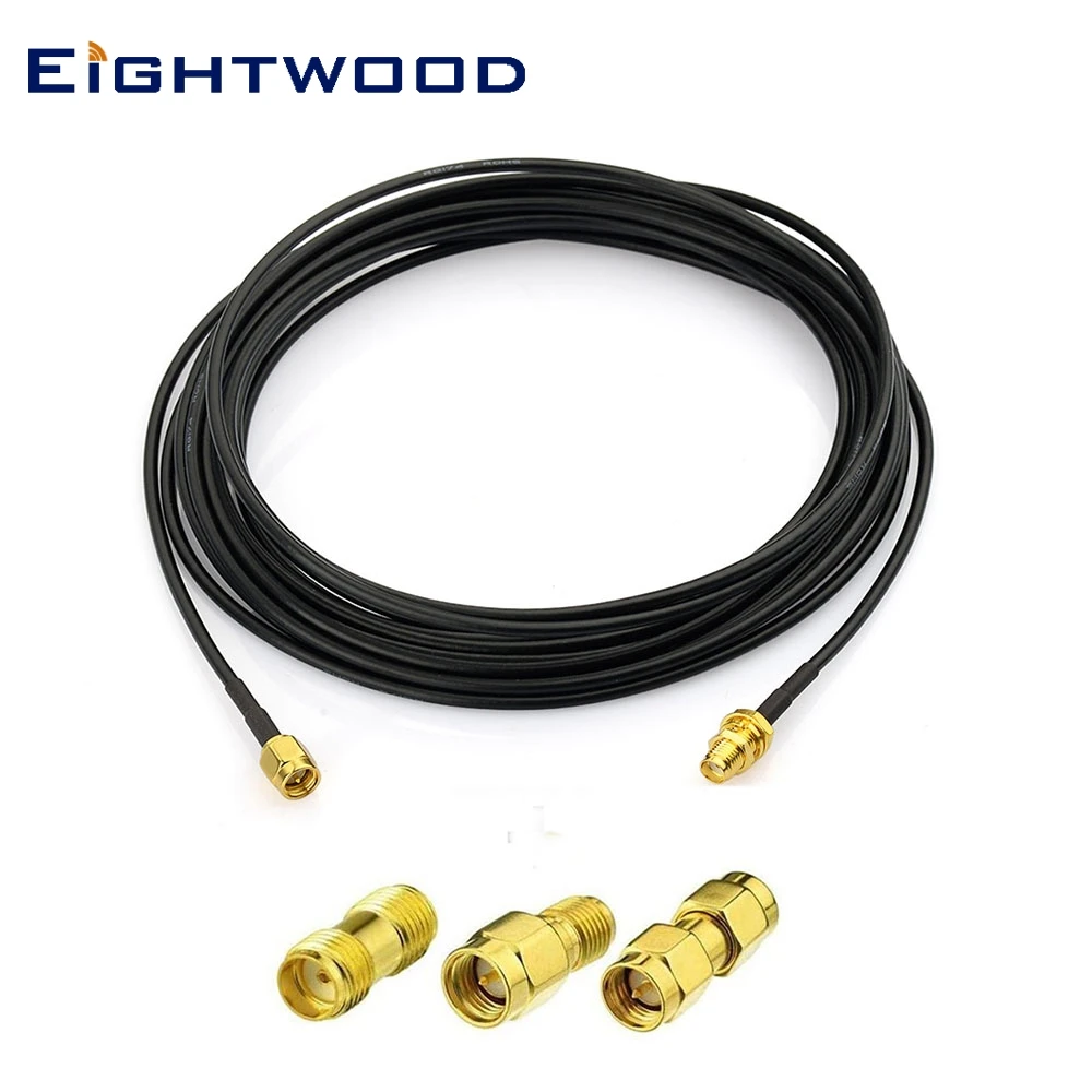 _ RF Coax SMA Male to Female перегородка RG174 5m кабель + 3 шт. Adapter Kit для 3G 4G LTE антенны GPS |