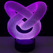 LED Night Light Dock Holder Touch 10LED 3D 3D 3D Lamp Bases 7 Color Changing Halloween New USB Art Lighting Accessories Plastic