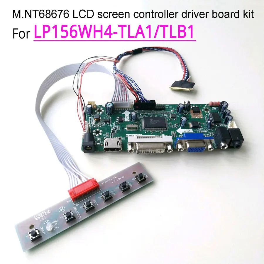 Для LP156WH4-TLA1/TLB1 WLED 40Pin LVDS HDMI DVI VGA M. NT68676 экранный контроллер плата для ноутбука ЖК-панель 15," 1366*768 комплект
