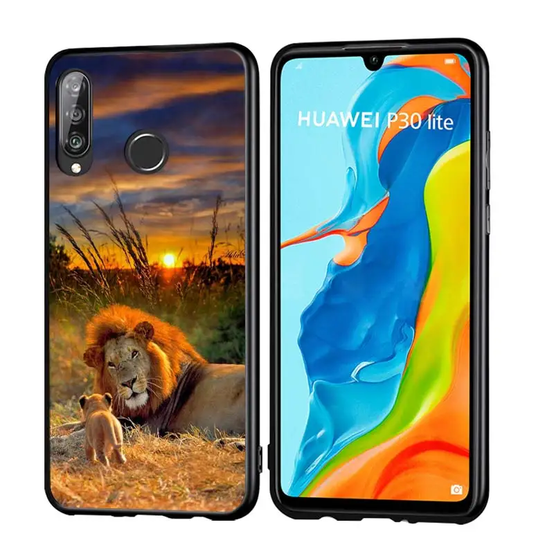 The Lion King Silicone Phone Case for Huawei P30 P20 P40 Lite E Pro P Smart Z Plus 2019 P10 P9 Lite Black Cover