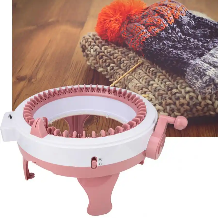 19 Diy 子供プラスチック手編みミシンピンク色子供織りおもちゃセットツールアクセサリー 48 針 Sewing Tools Accessory Aliexpress