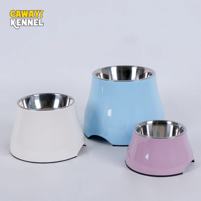 CAWAYI KENNEL Dog Feeder Drinking Bowls for Dogs Cats Pet Food Bowl Comedero Perro Miska