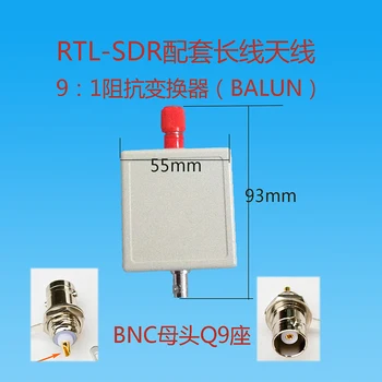 

RTL-SDR antenna supporting long-line antenna 9: 1 impedance converter balun / Connect with BNC connector H222