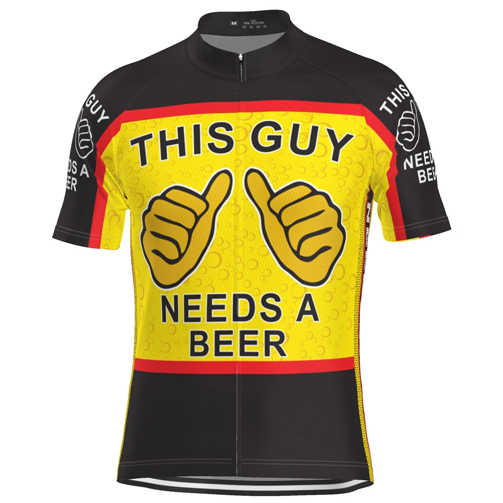 HIRBGOD Men Cycling Jerseys Top Skinsuit Clothing Mountain Bike MTB Breathable Quick-drying Bicycle Clothes TYZ101-01 | Спорт и