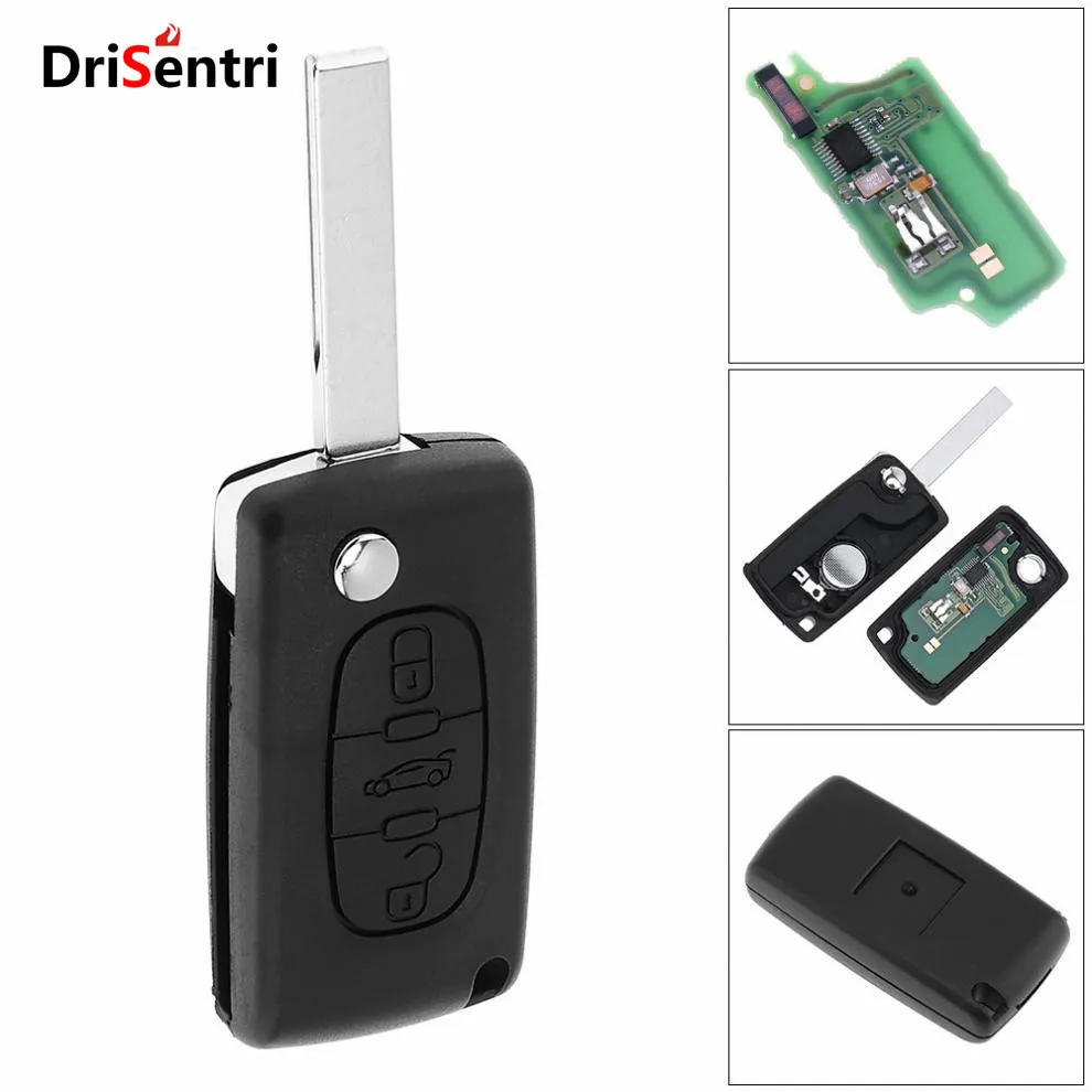 433 МГц 3 кнопки без ключа дистанционный брелок ID46 Chip и HU83 Blade CE0536 для Citroen C3 C4 C5