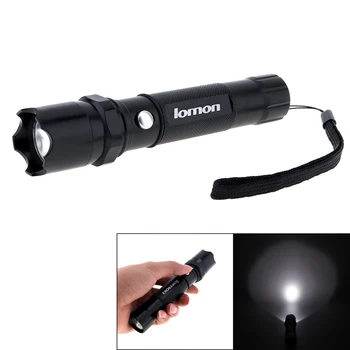 

Universal 300LM 6000K White LED Light Flashlight Torch 3 Modes with Charger & 18650 Battery for Camping / Patrol Security
