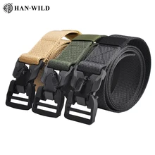 Tactical-Belt Magnetic-Buckle Hard Nylon Quick-Release Metal Outdoor Soft 3mm Mens Real